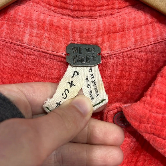 We The Free Gauze Button Down Long Sleeve Top - Picture 2 of 4
